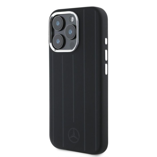 Husa Mercedes Liquid Silicon Stripes Pattern MagSafe pentru iPhone 16 Pro, Neagra Husa Mercedes Liquid Silicon Stripes Pattern MagSafe pentru iPhone 16 Pro, Neagra (Bakr, MEHMP16L23SUVSK) by www.silkase.ro