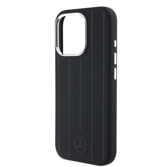 Husa Mercedes Liquid Silicon Stripes Pattern MagSafe pentru iPhone 16 Pro, Neagra Husa Mercedes Liquid Silicon Stripes Pattern MagSafe pentru iPhone 16 Pro, Neagra (Bakr, MEHMP16L23SUVSK) by www.silkase.ro
