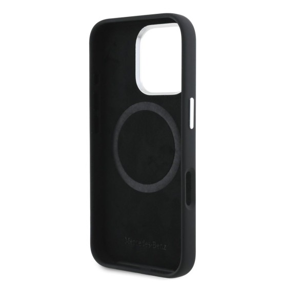 Husa Mercedes Liquid Silicon Stripes Pattern MagSafe pentru iPhone 16 Pro, Neagra Husa Mercedes Liquid Silicon Stripes Pattern MagSafe pentru iPhone 16 Pro, Neagra (Bakr, MEHMP16L23SUVSK) by www.silkase.ro