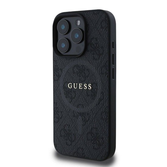 Husa Guess PU Leather 4G Colored Ring MagSafe pentru iPhone 16 Pro, Neagra Husa Guess PU Leather 4G Colored Ring MagSafe pentru iPhone 16 Pro, Neagra (Bakr, GUHMP16LG4GFRK) by www.silkase.ro