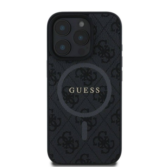 Husa Guess PU Leather 4G Colored Ring MagSafe pentru iPhone 16 Pro Max, Neagra Husa Guess PU Leather 4G Colored Ring MagSafe pentru iPhone 16 Pro Max, Neagra (Bakr, GUHMP16XG4GFRK) by www.silkase.ro