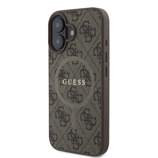 Husa Guess PU Leather 4G Colored Ring MagSafe pentru iPhone 16, Maro Husa Guess PU Leather 4G Colored Ring MagSafe pentru iPhone 16, Maro (Bakr, GUHMP16SG4GFRW) by www.silkase.ro