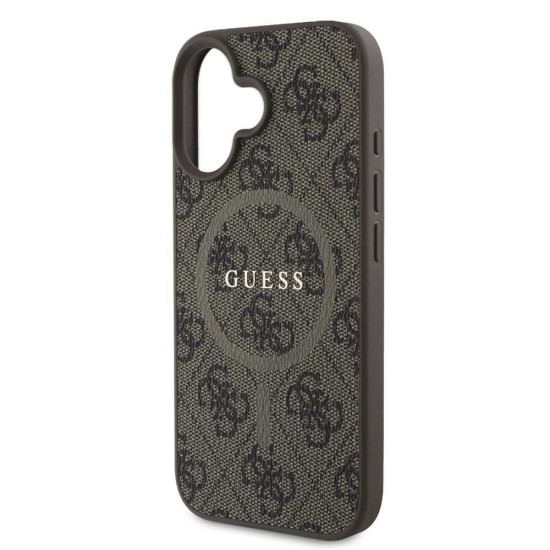 Husa Guess PU Leather 4G Colored Ring MagSafe pentru iPhone 16 Plus, Maro Husa Guess PU Leather 4G Colored Ring MagSafe pentru iPhone 16 Plus, Maro (Bakr, GUHMP16MG4GFRW) by www.silkase.ro