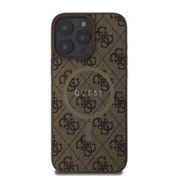 Husa Guess PU Leather 4G Colored Ring MagSafe pentru iPhone 16 Pro, Maro Husa Guess PU Leather 4G Colored Ring MagSafe pentru iPhone 16 Pro, Maro