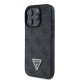 Husa Guess PU 4G Strass Triangle Metal Logo pentru iPhone 16 Pro Max, Neagra (Bakr, GUHCP16XP4TDPK) by www.silkase.ro