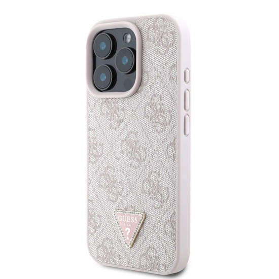 Husă Guess PU 4G Strass Triangle Metal Logo pentru iPhone 16 Pro Roz Husă Guess PU 4G Strass Triangle Metal Logo pentru iPhone 16 Pro Roz (Bakr, GUHCP16LP4TDPP) by www.silkase.ro