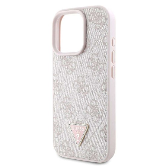 Husă Guess PU 4G Strass Triangle Metal Logo pentru iPhone 16 Pro Roz Husă Guess PU 4G Strass Triangle Metal Logo pentru iPhone 16 Pro Roz (Bakr, GUHCP16LP4TDPP) by www.silkase.ro