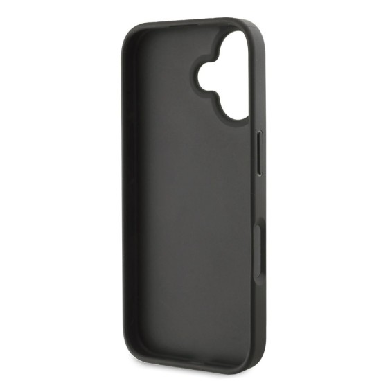 Husa Guess PU 4G Metal Logo pentru iPhone 16, Gri (Bakr, GUHCP16S4GMGGR) by www.silkase.ro