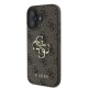 Husa Guess PU 4G Metal Logo pentru iPhone 16, Maro (Bakr, GUHCP16S4GMGBR) by www.silkase.ro