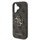 Husa Guess PU 4G Metal Logo pentru iPhone 16, Maro (Bakr, GUHCP16S4GMGBR) by www.silkase.ro