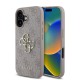 Husa Guess PU 4G Metal Logo pentru iPhone 16, Roz (Bakr, GUHCP16S4GMGPI) by www.silkase.ro