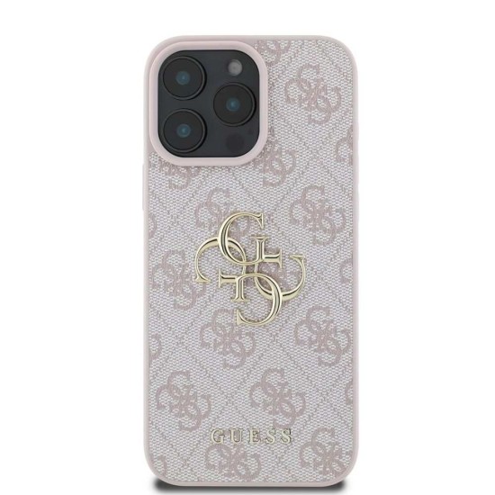 Husa Guess PU 4G Metal Logo pentru iPhone 16 Pro, Roz Husa Guess PU 4G Metal Logo pentru iPhone 16 Pro, Roz (Bakr, GUHCP16L4GMGPI) by www.silkase.ro