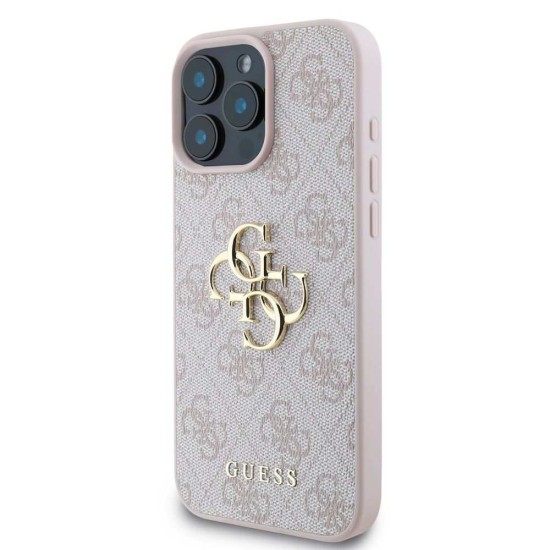 Husa Guess PU 4G Metal Logo pentru iPhone 16 Pro, Roz Husa Guess PU 4G Metal Logo pentru iPhone 16 Pro, Roz (Bakr, GUHCP16L4GMGPI) by www.silkase.ro