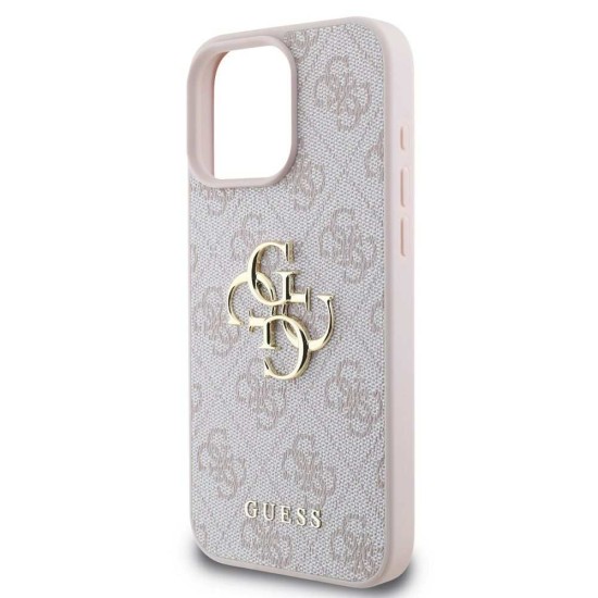 Husa Guess PU 4G Metal Logo pentru iPhone 16 Pro, Roz Husa Guess PU 4G Metal Logo pentru iPhone 16 Pro, Roz (Bakr, GUHCP16L4GMGPI) by www.silkase.ro