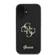 Husa Guess PU Fixed Glitter 4G Metal Logo pentru iPhone 16 Plus, Neagra (Bakr, GUHCP16MHG4SGK) by www.silkase.ro