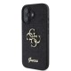 Husa Guess PU Fixed Glitter 4G Metal Logo pentru iPhone 16 Plus, Neagra (Bakr, GUHCP16MHG4SGK) by www.silkase.ro