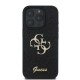 Husa Guess PU 4G Fixed Glitter Metal Logo pentru iPhone 16 Pro, Neagra (Bakr, GUHCP16LHG4SGK) by www.silkase.ro