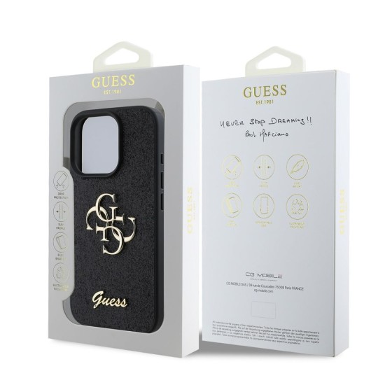 Husă Guess PU Fixed Glitter 4G Metal Logo pentru iPhone 16 Pro Max, Black Husă Guess PU Fixed Glitter 4G Metal Logo pentru iPhone 16 Pro Max, Black (Bakr, GUHCP16XHG4SGK) by www.silkase.ro