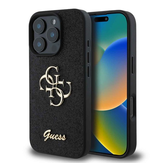 Husă Guess PU Fixed Glitter 4G Metal Logo pentru iPhone 16 Pro Max, Black Husă Guess PU Fixed Glitter 4G Metal Logo pentru iPhone 16 Pro Max, Black (Bakr, GUHCP16XHG4SGK) by www.silkase.ro
