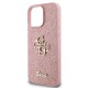 Husa Guess PU Fixed Glitter 4G Metal Logo pentru iPhone 16 Pro, Roz (Bakr, GUHCP16LHG4SGP) by www.silkase.ro