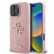 Husa Guess PU Fixed Glitter 4G Metal Logo pentru iPhone 16 Pro Max, Roz (Bakr, GUHCP16XHG4SGP) by www.silkase.ro