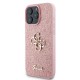 Husa Guess PU Fixed Glitter 4G Metal Logo pentru iPhone 16 Pro Max, Roz (Bakr, GUHCP16XHG4SGP) by www.silkase.ro