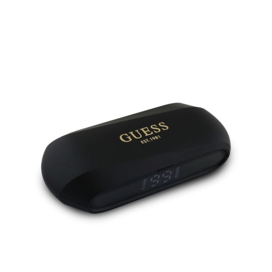 Căști Wireless TWS Guess Elongated Metallic (ENC), Negre (Bakr, GUTWSC2MCDSK) by www.silkase.ro