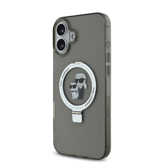 Husa Karl Lagerfeld Ringstand Karl and Choupette MagSafe pentru iPhone 16, Neagra Husa Karl Lagerfeld Ringstand Karl and Choupette MagSafe pentru iPhone 16, Neagra (Bakr, KLHMP16SHMRSKCK) by www.silkase.ro