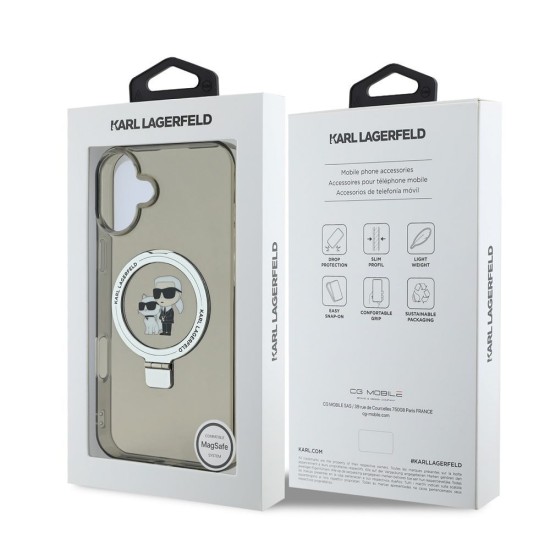 Husa Karl Lagerfeld Ringstand Karl and Choupette MagSafe pentru iPhone 16, Neagra Husa Karl Lagerfeld Ringstand Karl and Choupette MagSafe pentru iPhone 16, Neagra (Bakr, KLHMP16SHMRSKCK) by www.silkase.ro
