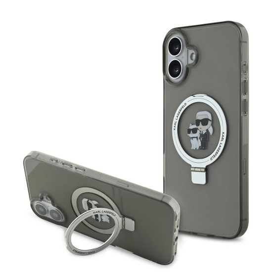 Husa Karl Lagerfeld Ringstand Karl and Choupette MagSafe pentru iPhone 16 Plus, Neagra Husa Karl Lagerfeld Ringstand Karl and Choupette MagSafe pentru iPhone 16 Plus, Neagra (Bakr, KLHMP16MHMRSKCK) by www.silkase.ro