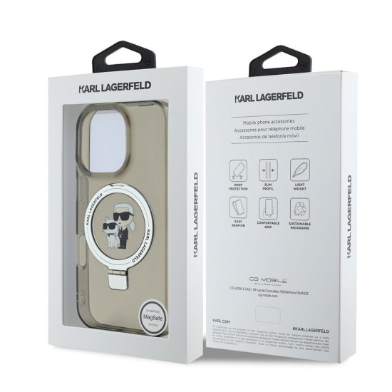 Husa Karl Lagerfeld Ringstand Karl and Choupette MagSafe pentru iPhone 16 Pro Max, Neagra Husa Karl Lagerfeld Ringstand Karl and Choupette MagSafe pentru iPhone 16 Pro Max, Neagra (Bakr, KLHMP16XHMRSKCK) by www.silkase.ro