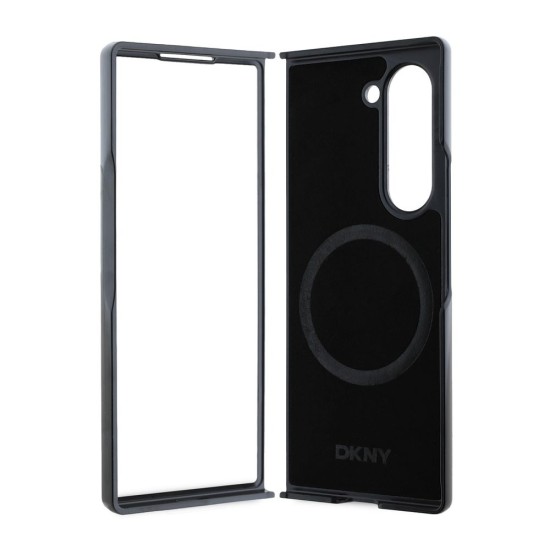 Husă DKNY PU Leather Repeat Pattern Bottom Stripe MagSafe pentru Samsung Galaxy Z Fold 6, Maro (Bakr, DKHMZFD6PSOSPW) by www.silkase.ro