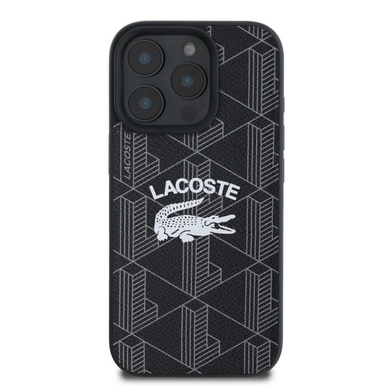 Husa Lacoste Blend Monogram MagSafe pentru iPhone 16 Pro, Neagra Husa Lacoste Blend Monogram MagSafe pentru iPhone 16 Pro, Neagra (Bakr, LCHMP16LPIGK) by www.silkase.ro