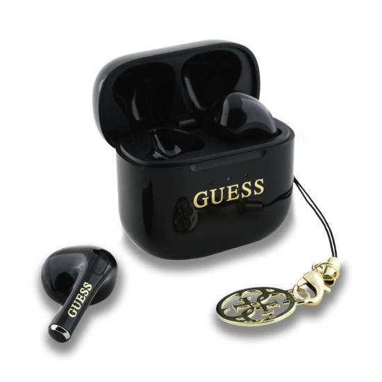 Căști Wireless TWS Guess Classic Logo Charm, Negre Căști Wireless TWS Guess Classic Logo Charm, Negre (Bakr, GUTWSXMCCLK) by www.silkase.ro