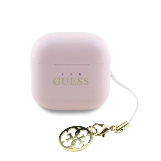 Căști Wireless TWS Guess Classic Logo Charm, Roz Căști Wireless TWS Guess Classic Logo Charm, Roz (Bakr, GUTWSXMCCLP) by www.silkase.ro