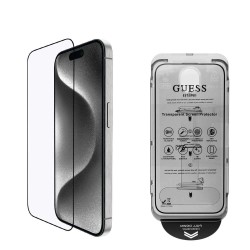 Folie de Sticlă (Screen Protector) 2.5D Guess pentru iPhone 16 Pro Max, Neagra