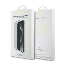 Folie de Sticlă Privacy (Confidențialitate) 2.5D Guess pentru iPhone 16 Pro, Neagra