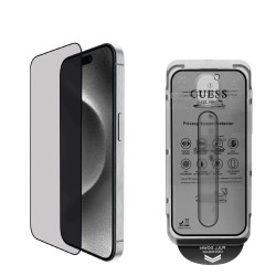 Folie de Sticlă Privacy (Confidențialitate) 2.5D Guess pentru iPhone 16 Pro Max, Neagra