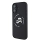 Husa Karl Lagerfeld Liquid Silicone K&CH Heads MagSafe pentru iPhone 16, Neagra (Bakr, KLHMP16SSKCHTCK) by www.silkase.ro