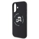 Husa Karl Lagerfeld Liquid Silicone K&CH Heads MagSafe pentru iPhone 16, Neagra (Bakr, KLHMP16SSKCHTCK) by www.silkase.ro