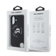 Husa Karl Lagerfeld Liquid Silicone K&CH Heads MagSafe pentru iPhone 16, Neagra (Bakr, KLHMP16SSKCHTCK) by www.silkase.ro