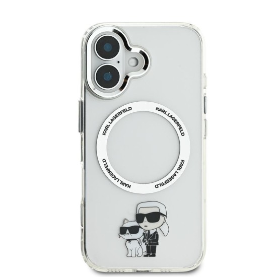 Husa Karl Lagerfeld IML Karl and Choupette MagSafe pentru iPhone 16 Plus, Transparenta Husa Karl Lagerfeld IML Karl and Choupette MagSafe pentru iPhone 16 Plus, Transparenta (Bakr, KLHMP16MHNKCIT) by www.silkase.ro