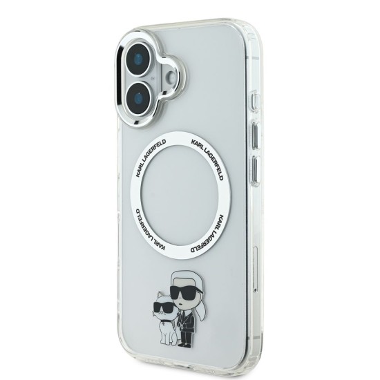 Husa Karl Lagerfeld IML Karl and Choupette MagSafe pentru iPhone 16 Plus, Transparenta Husa Karl Lagerfeld IML Karl and Choupette MagSafe pentru iPhone 16 Plus, Transparenta (Bakr, KLHMP16MHNKCIT) by www.silkase.ro