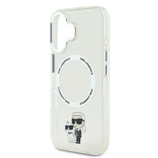 Husa Karl Lagerfeld IML Karl and Choupette MagSafe pentru iPhone 16 Plus, Transparenta Husa Karl Lagerfeld IML Karl and Choupette MagSafe pentru iPhone 16 Plus, Transparenta (Bakr, KLHMP16MHNKCIT) by www.silkase.ro