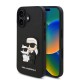 Husa Karl Lagerfeld PU Saffiano Karl and Choupette pentru iPhone 16, Neagra (Bakr, KLHCP16SSANKCPK) by www.silkase.ro