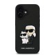Husa Karl Lagerfeld PU Saffiano Karl and Choupette pentru iPhone 16, Neagra (Bakr, KLHCP16SSANKCPK) by www.silkase.ro