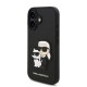 Husa Karl Lagerfeld PU Saffiano Karl and Choupette pentru iPhone 16, Neagra (Bakr, KLHCP16SSANKCPK) by www.silkase.ro