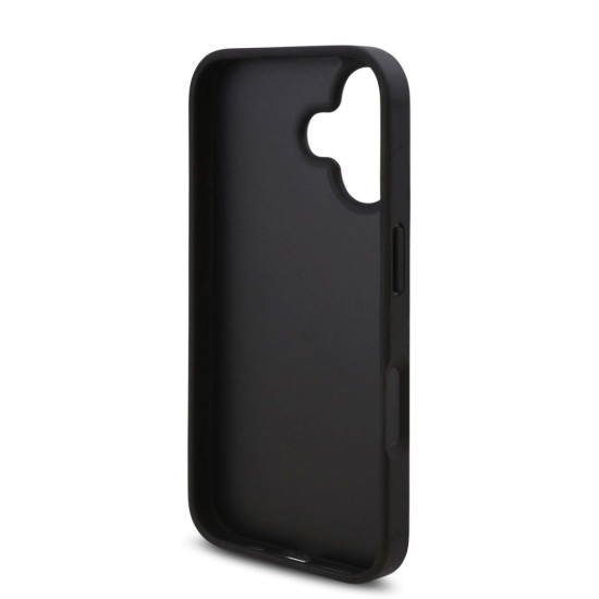 Husa Karl Lagerfeld PU Saffiano Karl and Choupette pentru iPhone 16, Neagra (Bakr, KLHCP16SSANKCPK) by www.silkase.ro