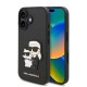 Husa Karl Lagerfeld PU Saffiano Karl and Choupette pentru iPhone 16 Plus, Neagra (Bakr, KLHCP16MSANKCPK) by www.silkase.ro