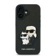 Husa Karl Lagerfeld PU Saffiano Karl and Choupette pentru iPhone 16 Plus, Neagra (Bakr, KLHCP16MSANKCPK) by www.silkase.ro